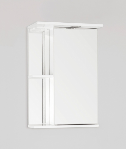 Зеркальный шкаф Style Line Эко стандарт Николь 45 С с подсветкой Белый глянец фото 8