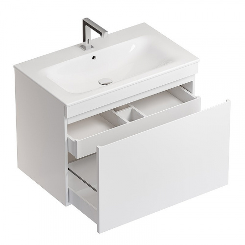 Комплект мебели для ванной Geberit Renova Plan 80 529.916.01.8 подвесной Белый глянец фото 6