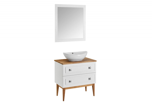 Комплект мебели для ванной  Каталина 80 "White" фото 2
