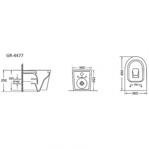 Унитаз Grossman GR-4477S подвесной с сиденьем Микролифт фото 6