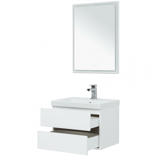 Комплект мебели для ванной Aquanet Беркли 60 258905 подвесной Белый Дуб рошелье фото 6