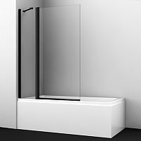 Шторка на ванну WasserKRAFT Berkel 110 48P02-110B Черная, стекло прозрачное