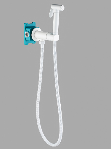 Гигиенический душ со смесителем ALMAes Agata AL-877-06 Белый матовый фото 9