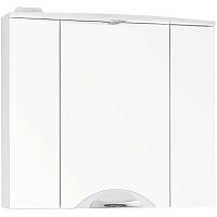 Зеркальный шкаф Style Line Жасмин 2 80 С Люкс ЛС-000010036 с подсветкой Белый глянец
