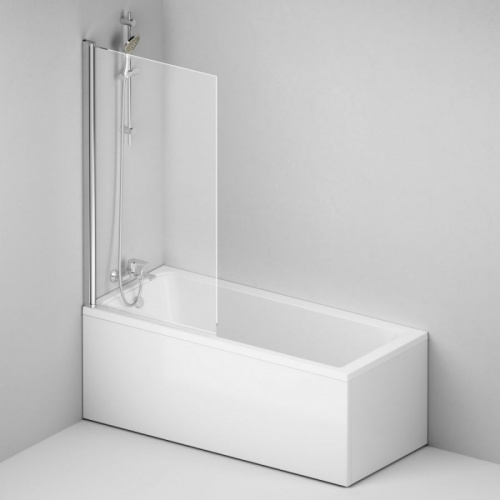 Комплект акриловой ванны со шторкой и душевой системой AM.PM Gem 150x70 W90ASET-150D8 без гидромассажа фото 2