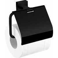 Держатель туалетной бумаги Aquanet 6586MB 246600 с крышкой Черный