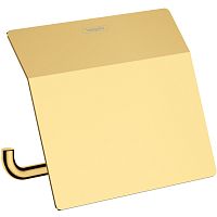 Держатель туалетной бумаги Hansgrohe AddStoris 41753990 с крышкой Полированное золото