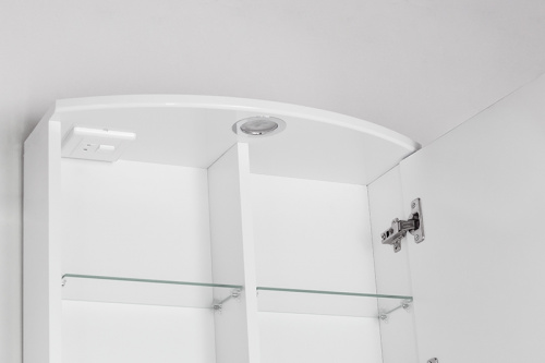 Зеркальный шкаф Style Line Жасмин 2 55 С Люкс с подсветкой Белый глянец фото 2
