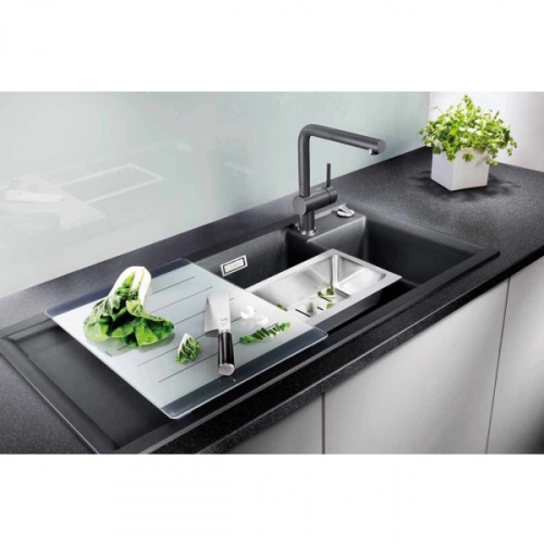 Кухонная мойка Blanco Axia III 6 S-F доска стекло Антрацит фото 7