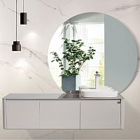 Комплект мебели для ванной Black&White Universe U915.1600 R подвесной Серый
