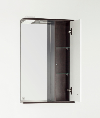 Зеркало со шкафом Style Line Эко стиль Панда W 50 С с подсветкой R Белое Венге фото 8