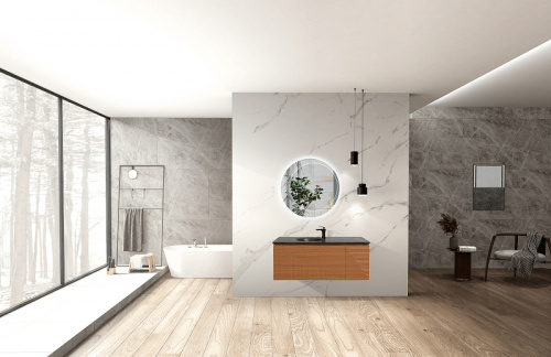 Комплект мебели для ванной Black&White Universe U918.900 подвесной Дуб фото 5