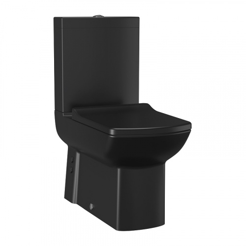Сиденье для унитаза Creavit Lara KC1603.01.1400E Черное матовое с микролифтом фото 2