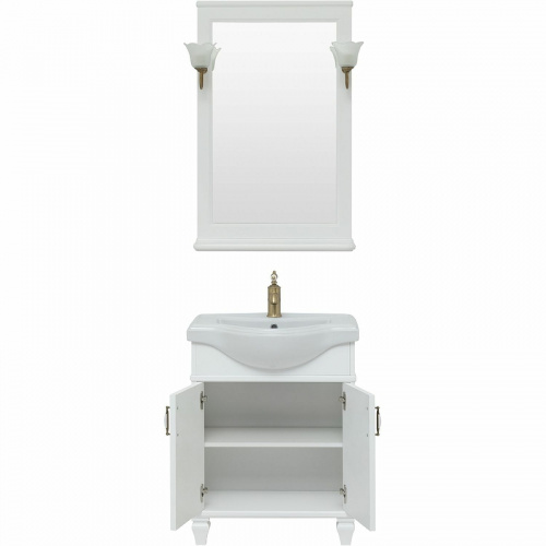 Комплект мебели для ванной Aquanet Валенса New Классик 65 273544 подвесной Белый матовый фото 4