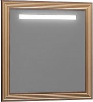 Зеркало Opadiris Карат 80 Z0000004322 с подсветкой Орех антикварный с золотой патиной