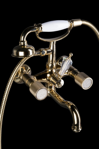 Смеситель для ванны Boheme Royal Cristal 293-RoyalCRST Золото фото 2