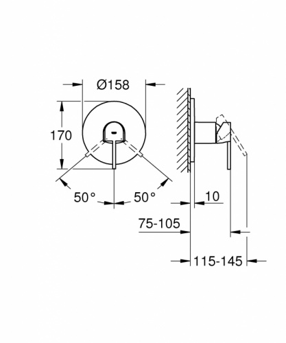 Смеситель для душа Grohe Plus 24059003 Хром фото 5