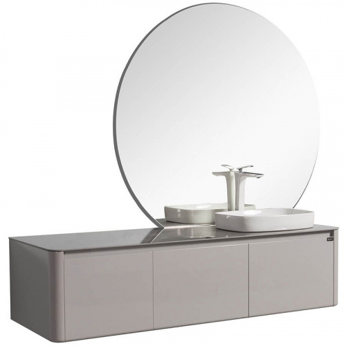 Комплект мебели для ванной Black&White Universe U915.1600 R подвесной Серый фото 2