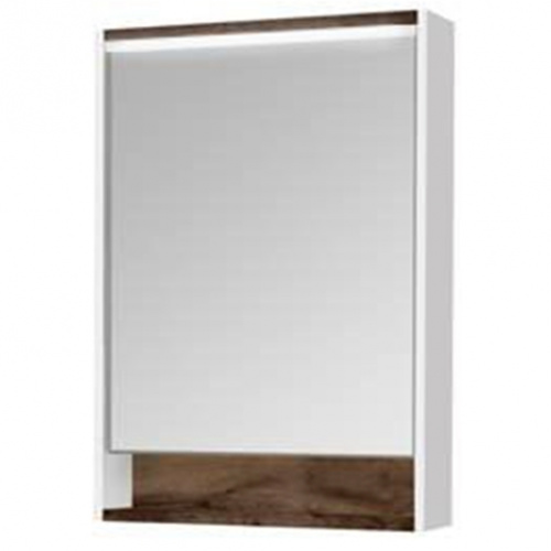 Зеркальный шкаф Акватон Капри 60 1A230302KP010 с подсветкой Белый глянцевый фото 3