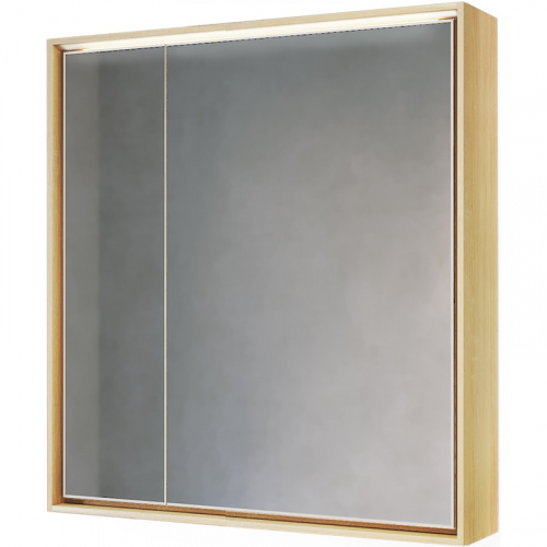 Зеркальный шкаф Raval Frame 75 с подсветкой Белый фото 2