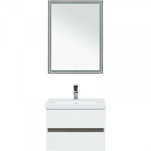 Комплект мебели для ванной Aquanet Беркли 60 258906 подвесной Белый Дуб рошелье фото 3