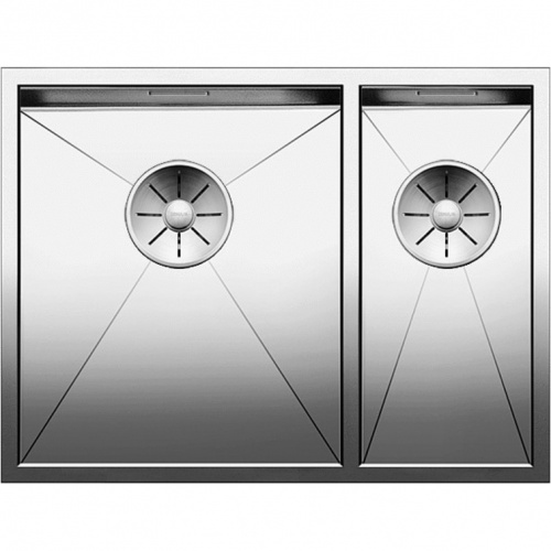 Кухонная мойка Blanco Zerox 340/180-IF L Нержавеющая сталь с зеркальной полировкой