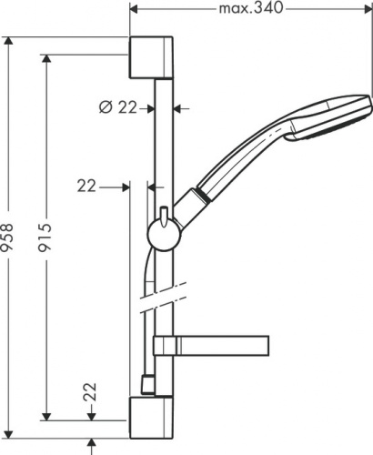 Душевой гарнитур Hansgrohe Croma 27771000 Хром фото 10