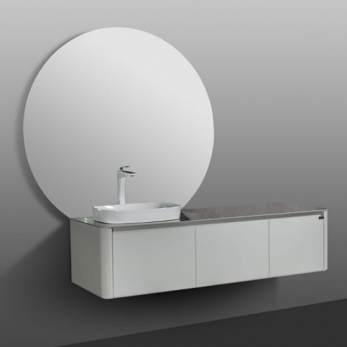 Комплект мебели для ванной Black&White Universe U915.1600L подвесной Серый Белый фото 2