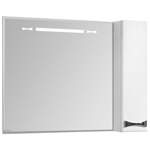 Зеркало со шкафом Акватон Диор 80 R 1A168002DR01R с подсветкой Белое