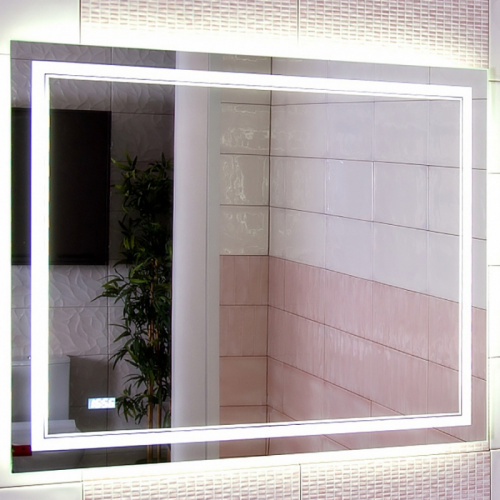 Зеркало Бриклаер Эстель-2 100 на взмах руки с подсветкой и часами фото 10