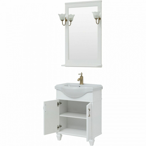 Комплект мебели для ванной Aquanet Валенса New Классик 65 273544 подвесной Белый матовый фото 6