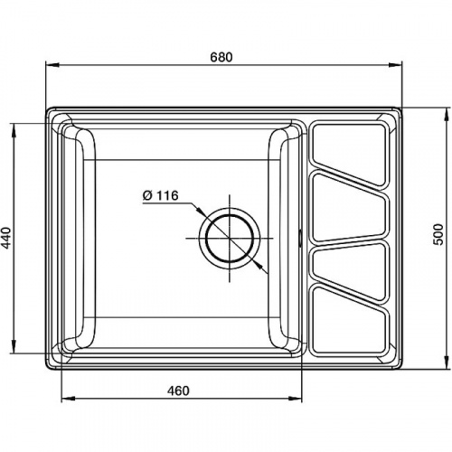 Кухонная мойка GranFest Vertex GF-V-680L Белая фото 3