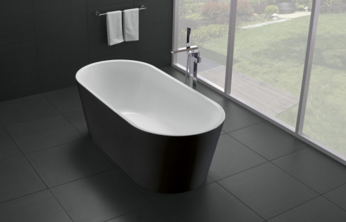 Акриловая ванна BelBagno BB71 Nero 170x80 Черная Белая фото 2