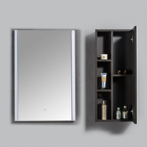 Комплект мебели для ванной Black&White Universe U911.1500 подвесной Серый фото 5