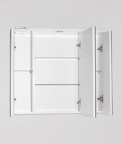 Зеркальный шкаф Style Line Жасмин 2 76 С Люкс с подсветкой Белый глянец фото 2