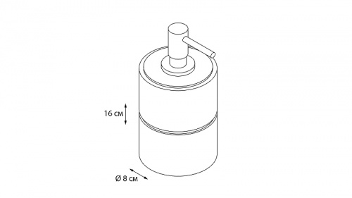 Дозатор для жидкого мыла Fixsen Nero FX-240-1 Серый фото 3