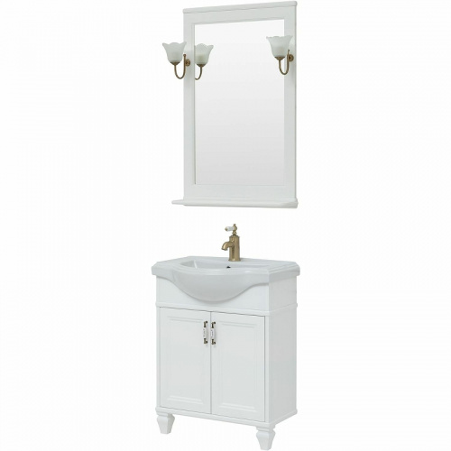 Комплект мебели для ванной Aquanet Валенса New Классик 65 273544 подвесной Белый матовый фото 5