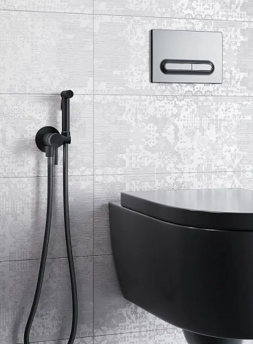 Гигиенический душ со смесителем Paffoni Tweet Round ZDUP110NO Черный матовый фото 3
