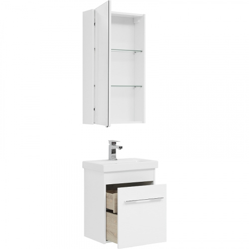 Комплект мебели для ванной Aquanet Августа 50 254067 подвесной Белый фото 4