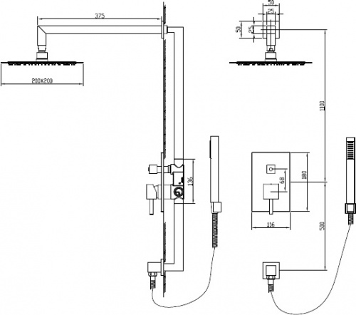 Душевая система RGW Shower Panels SP-53 21140853-01 Хром фото 2