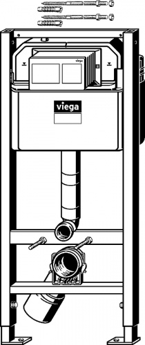 Инсталляция Viega Prevista Dry 8524.14 792596 для унитаза с клавишей смыва Хром фото 6