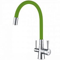 Смеситель для кухни Lemark Comfort LM3075C-Green Хром Зеленый