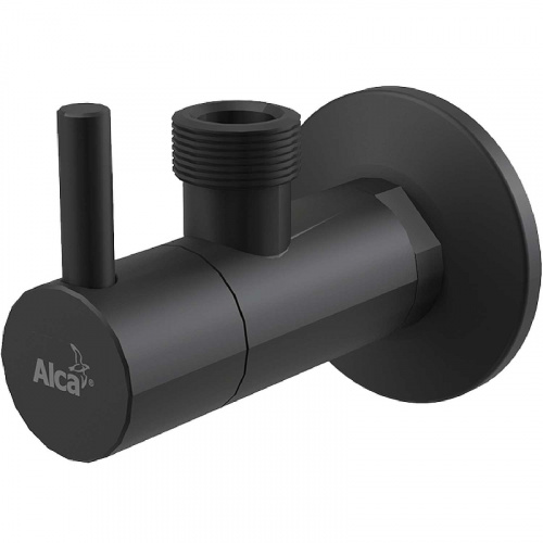 Запорный вентиль Alcaplast ARV003-BLACK угловой Черный матовый