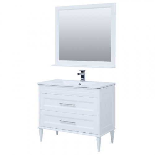 Комплект мебели для ванной Aquanet Бостон M 100 258284 подвесной Белый матовый фото 11