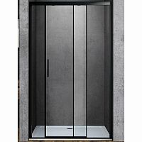 Душевая дверь Vincea Soft 120 VDS-3SO120CLB профиль Черный стекло прозрачное
