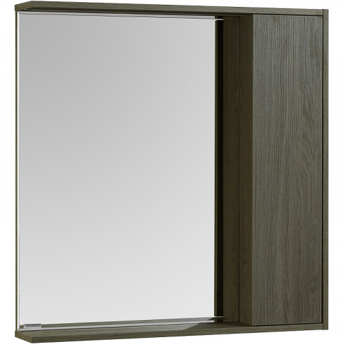 Зеркало со шкафом Акватон Стоун 80 R 1A228302SXC80 с подсветкой Грецкий орех