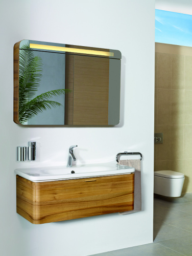 Зеркальный шкаф Vitra Nest Trendy 80 56175 с подсветкой Натуральная древесина фото 3