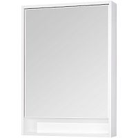 Зеркальный шкаф Акватон Капри 60 1A230302KP010 с подсветкой Белый глянцевый