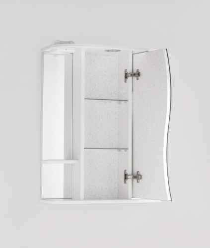 Зеркальный шкаф Style Line Эко волна Лилия 55 С с подсветкой Белый глянец фото 8