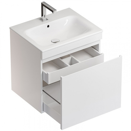 Комплект мебели для ванной Geberit Renova Plan 60 529.915.01.6 подвесной Белый глянец фото 5